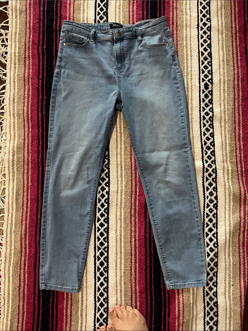 Buffalo David Bitton Light Blue High-Rise Skinny Jeans 12